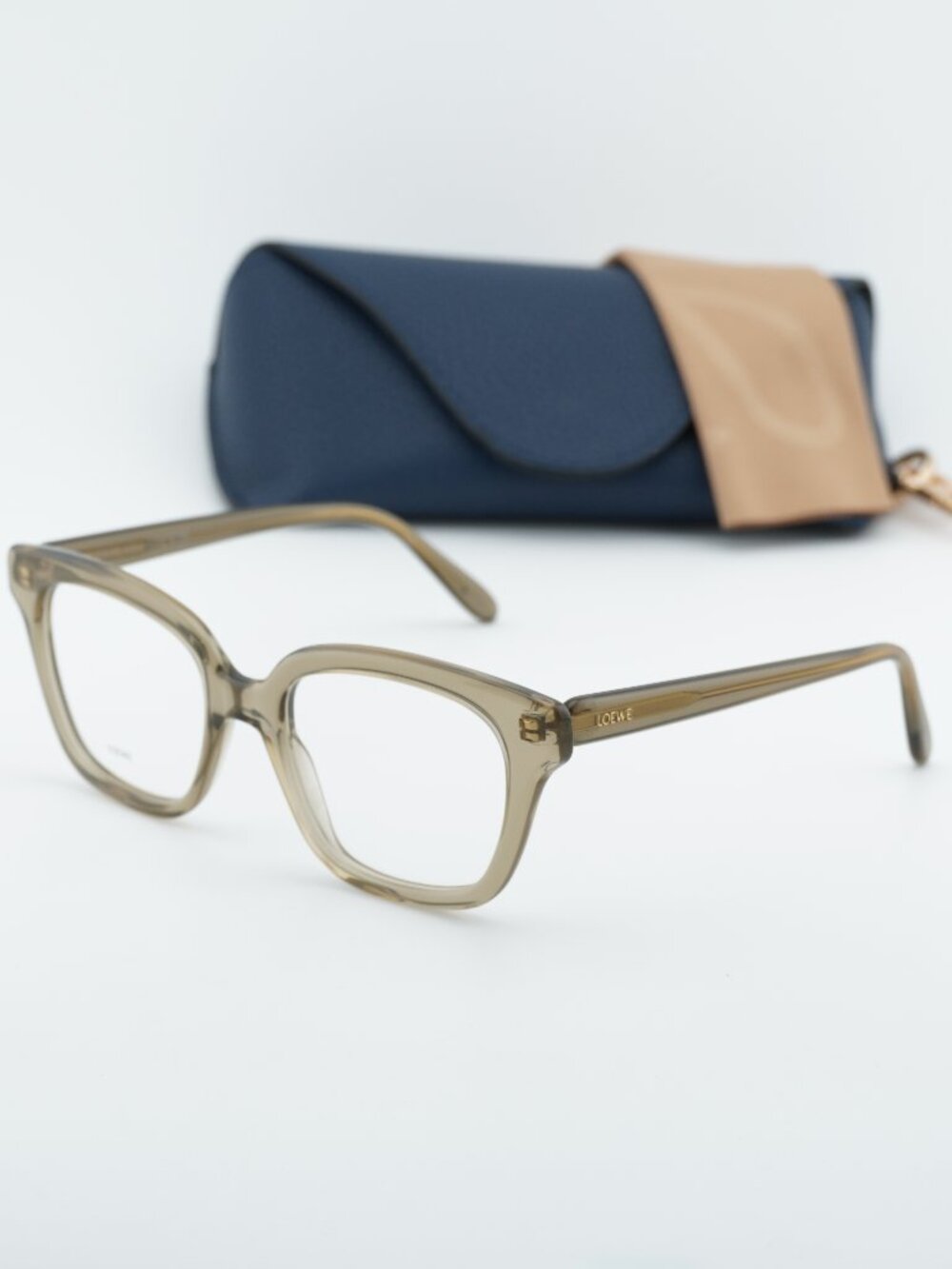 Loewe LW50083I 096 Square Eyeglasses - Shiny Green 51mm